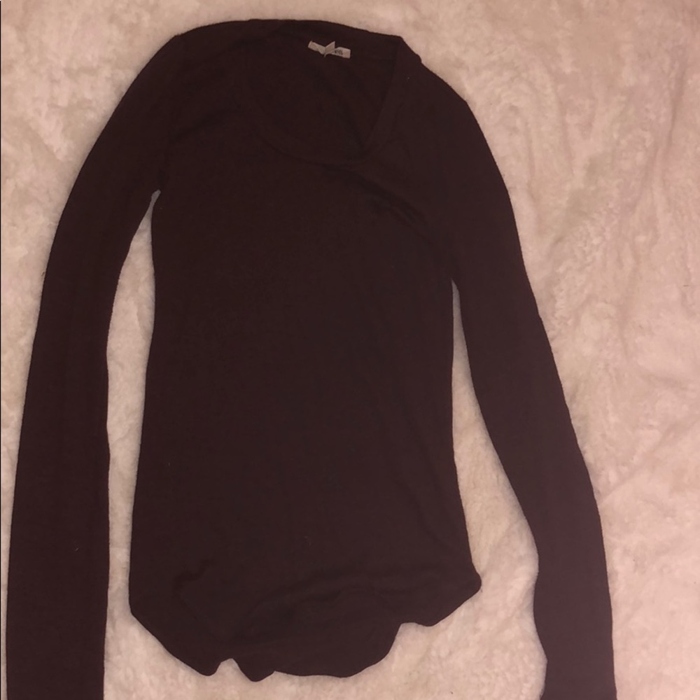 Red long sleeve top